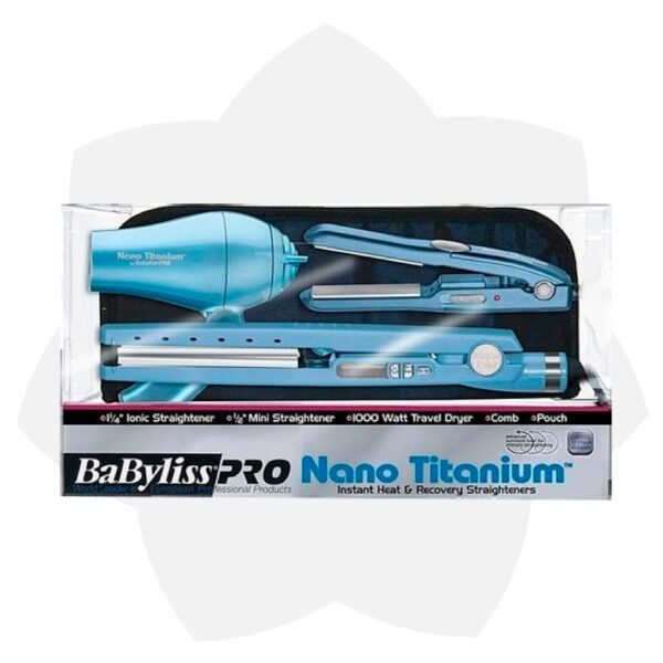 Kit BaByliss de viaje planchay secador 4un