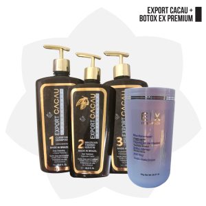 KIT EXPORT CACAU LITRO + BTX CIRUGIA CAPILAR KILO