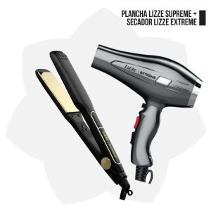 KIT SECADOR LIZZE EXTREME 2400 WATTS Y PLANCHA LIZZE SUPREME 485°FAHRENHEIT