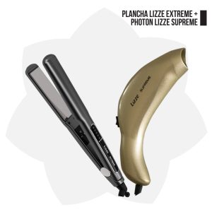 KIT PLANCHA LIZZE EXTREME 250º CELCIUS Y PHOTON SUPREME "TRES LUCES"