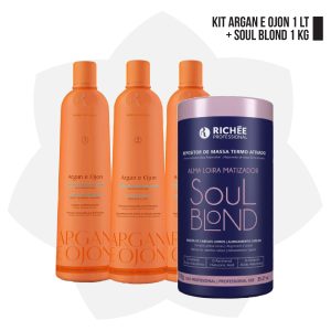 Kit Argan E Ojon Litro + Soul Blond kilo Richee