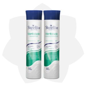 KIT DE SHAMPOO Y ACONDICIONADOR SHINE BLUE MENTOLADO 300 ML